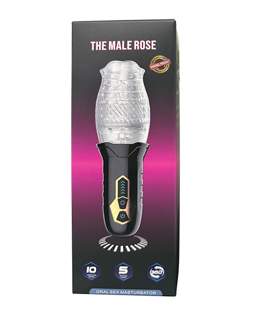 The Male Rose Rotating Blow Job Simulator - Black