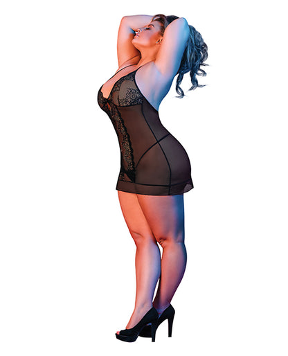 Sexy Time Sophia Chemise & G-String Black QN