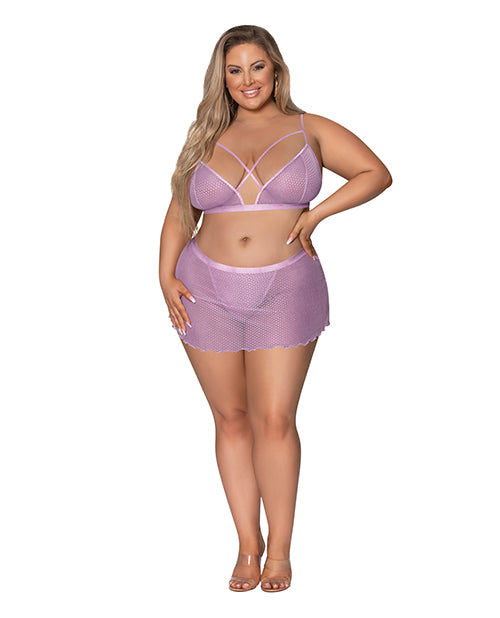 Girl Next Door Strappy Bralette W/flirty Thong Skirt by Magic Moments Int'l