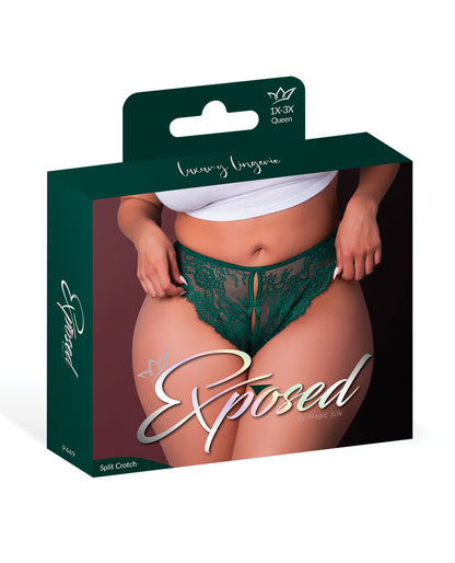 Evermore Split Crotch Panty - Emerald QN