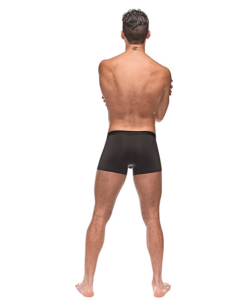 Private Screening Micro Mesh & Modal Skull Pouch Short Black by Comme Ci Comme Ca