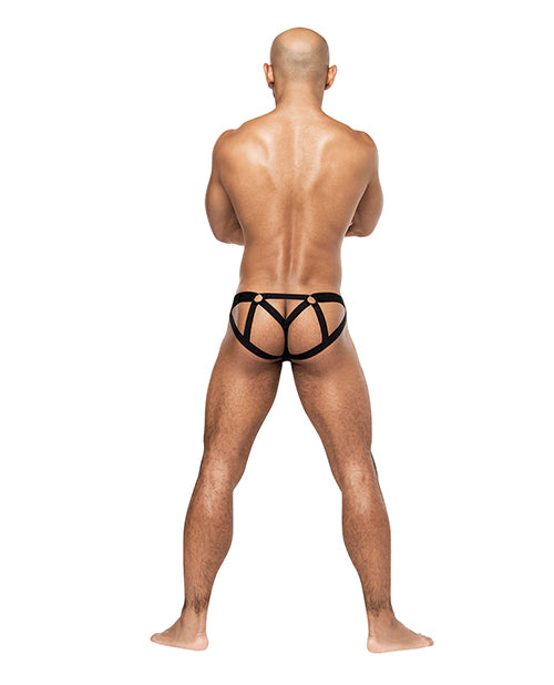 Galactic Sheer Poly Spandex Strappy Ring Jock Multi Color by Comme Ci Comme Ca