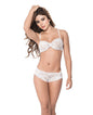 Lace Rouched Top And Panty White