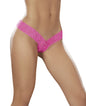 Lace V Front Boy Short Hot Pink