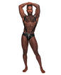 Fetish Uranus Nylon Spandex Moonshine Harness Brief Black by Comme Ci Comme Ca
