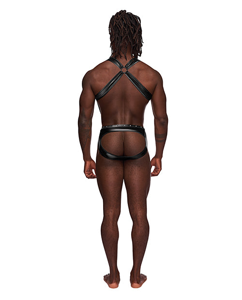 Fetish Uranus Nylon Spandex Moonshine Harness Brief Black by Comme Ci Comme Ca