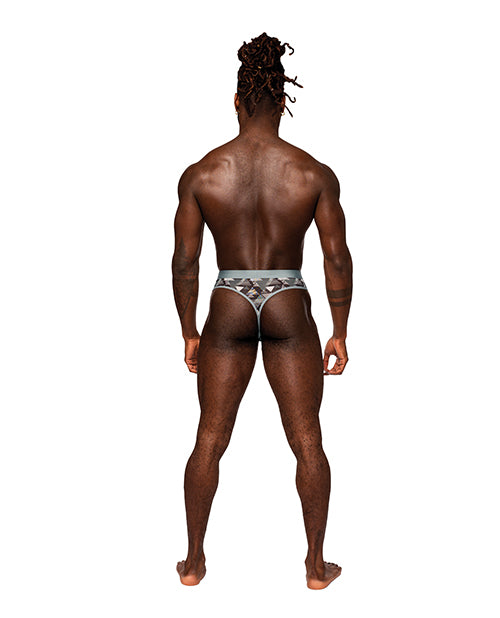 Sheer Prints Mesh Poly Spandex Thong Flamingo by Comme Ci Comme Ca