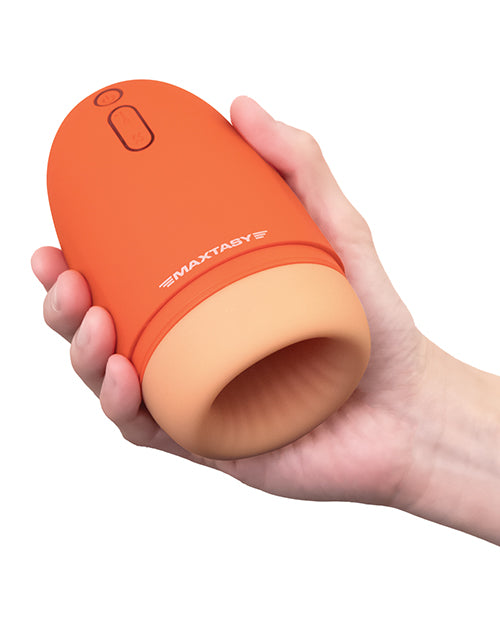 Maxtasy Stamina Master Heat up & Vibrating Stroker - Orange