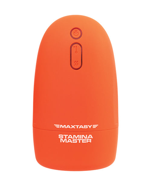 Maxtasy Stamina Master Heat up & Vibrating Stroker - Orange