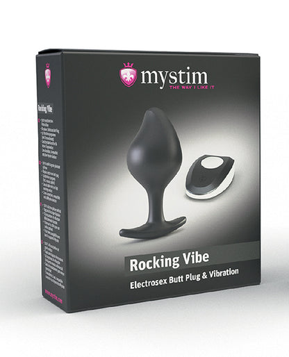 Mystim Rocking Force Silicone Buttplug Small - Black by Mystim Gmbh