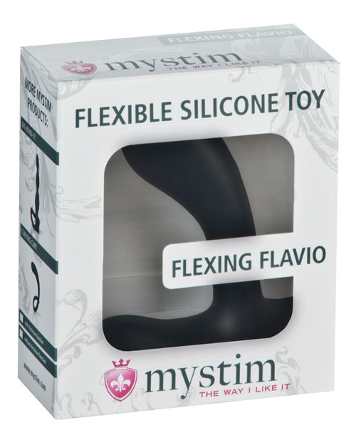 Mystim Flexing Flavio eStim Silicone Prostate Stimulator - Black by Mystim Gmbh