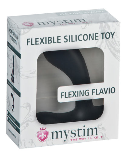 Mystim Flexing Flavio eStim Silicone Prostate Stimulator - Black by Mystim Gmbh