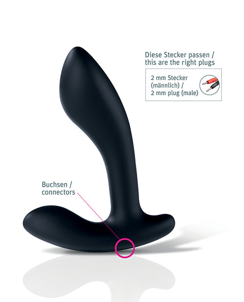 Mystim Flexing Flavio eStim Silicone Prostate Stimulator - Black by Mystim Gmbh