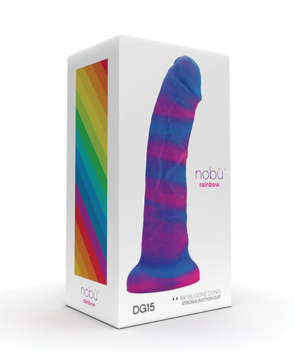 Nobu Rainbow 8" Dildo w/Suction Cup - Cosmic