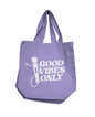 Nobu Good Vibes Only Reusable Tote - Lilac