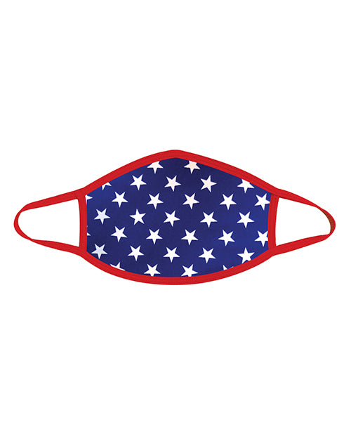 Neva Nude Murica Usa Blue Star Mask W/100% Cotton Liner Red by Neva Nude