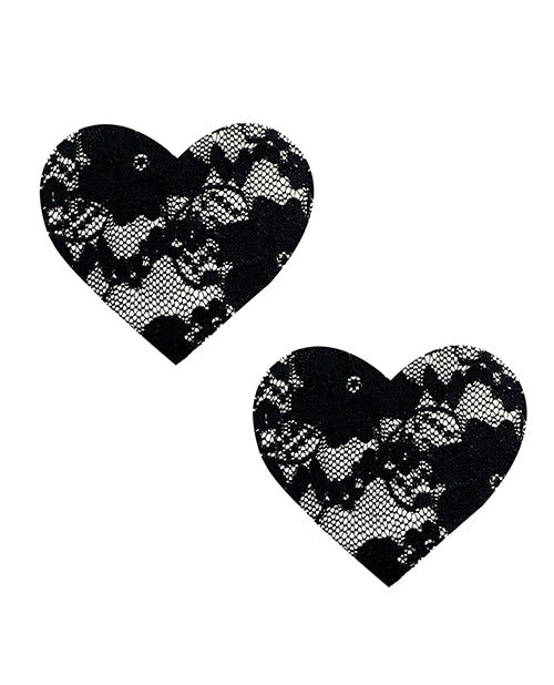 Neva Nude Lace Heart Pasties - O/s