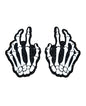 Neva Nude Holographic Skeleton Hands Pasties - White/Black O/S