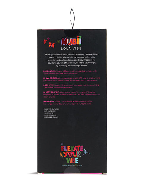 Nu Sensuelle Lola Nubii Flexible Warming Vibe by Novel Creations Usa INC