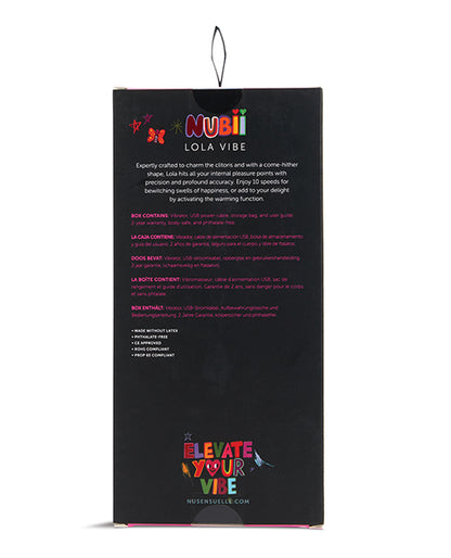 Nu Sensuelle Lola Nubii Flexible Warming Vibe by Novel Creations Usa INC