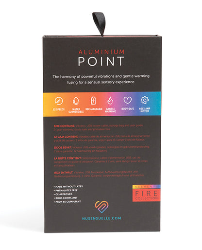 Nu Sensuelle Aluminium Point Rechargeable Bullet - Multicolor by Novel Creations Usa INC