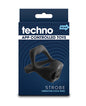 Techno Strobe App Controlled Vibrating Cock Ring - Black