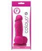 "Colours Pleasures 4"" Dong W/balls & Suction Cup"