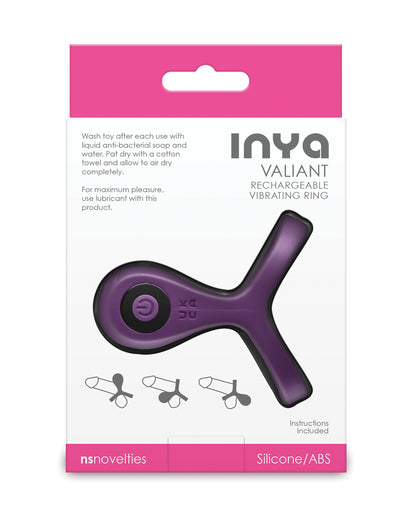INYA Valiant Cock & Ball Vibe - Berry by Ns Novelties INC