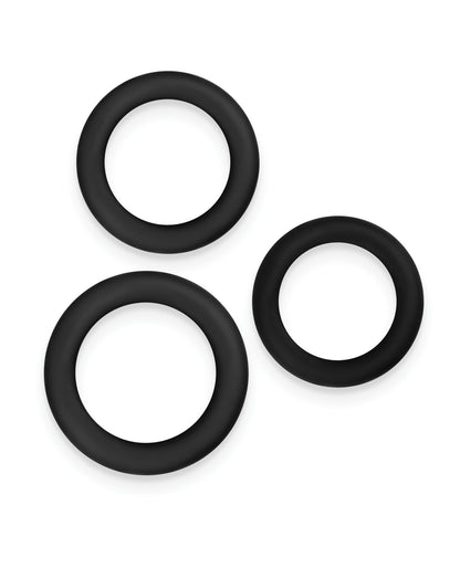 Renegade Slim Cock Rings - Black, 3 pc Set by Ns Novelties INC