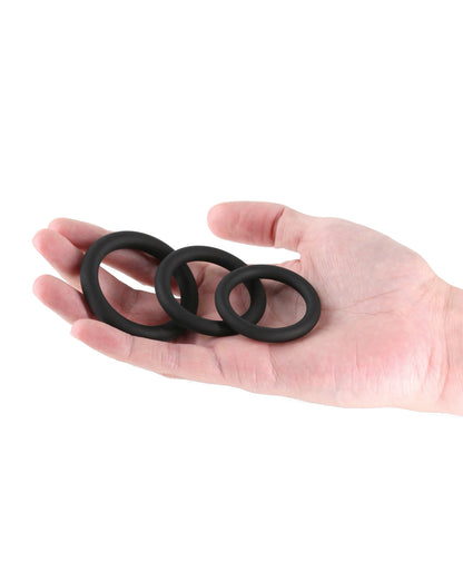 Renegade Slim Cock Rings - Black, 3 pc Set by Ns Novelties INC
