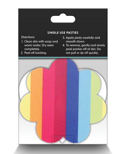 Pretty Pasties Pride Heart & Flower Rainbow - 2 Pair