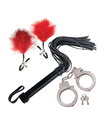 Bondage by Nasstoys Whip & Cuff Set