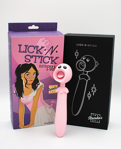 Natalie's Toy Box Lick n' Stick Clit Flicker & G-Spot Vibe - Pink by Like A Kitten