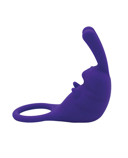 Natalie's Toy Box The Cock Hopper Cock Ring & Bullet Vibrator - Purple