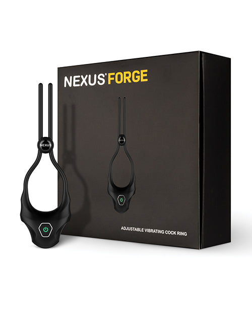 Nexus Forge Single Lasso Vibrating Cock Ring - Black by Libertybelle Marketing