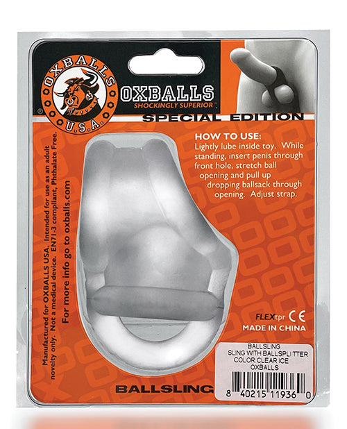 Oxballs Ballsling Ball Split Sling - Clear Ice by Blue Ox Designs LLCDba Oxballs