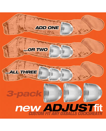 Oxballs Cocksheath Adjustfit Inserts - Pack of 3 Clear by Blue Ox Designs LLCDba Oxballs