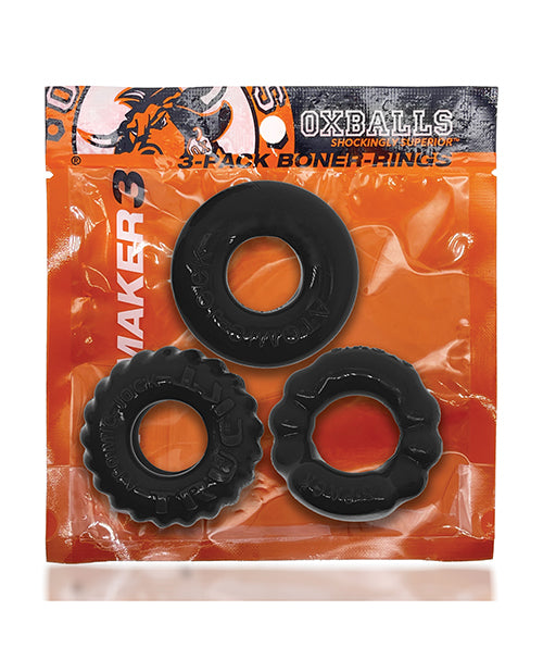 Oxballs Bonemaker 3 Pack Cockring Kit - by Blue Ox Designs LLCDba Oxballs