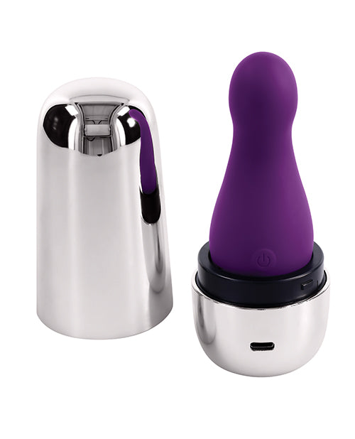 Playboy Pleasure The Jet Set Vibrator - Acai/Silver