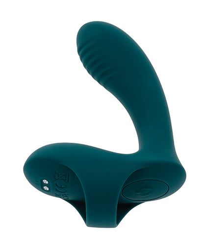 Playboy Pleasure Wrap Around Your Finger Multi Play Vibrator - Dark Teal