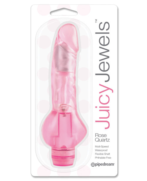 Juicy Jewels Rose Quartz Vibrator - Pink