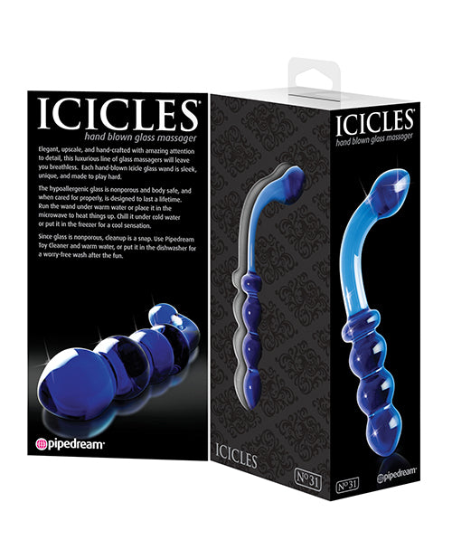 Icicles No. 31 Hand Blown Glass - Blue G Spot by Pipedream Products
