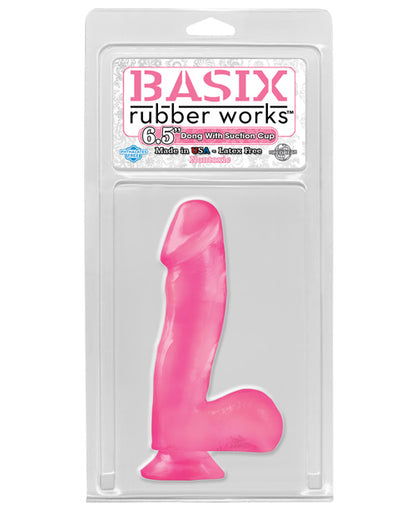 "Basix Rubber Works 6.5"" Dong W/suction Cup"