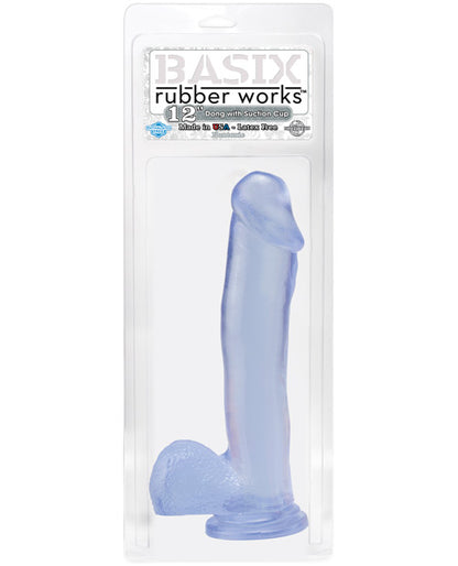 "Basix Rubber Works 12"" Dong W/suction Cup"