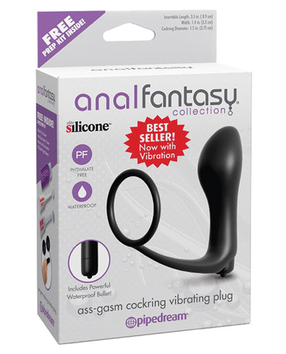 Anal Fantasy Collection Ass Gasm Vibrating Plug w/Cockring by Pipedream Products
