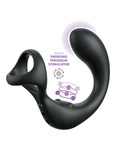 Anal Fantasy Elite Ass-Gasm Taint-Alizer P-Spot Vibrator - Black