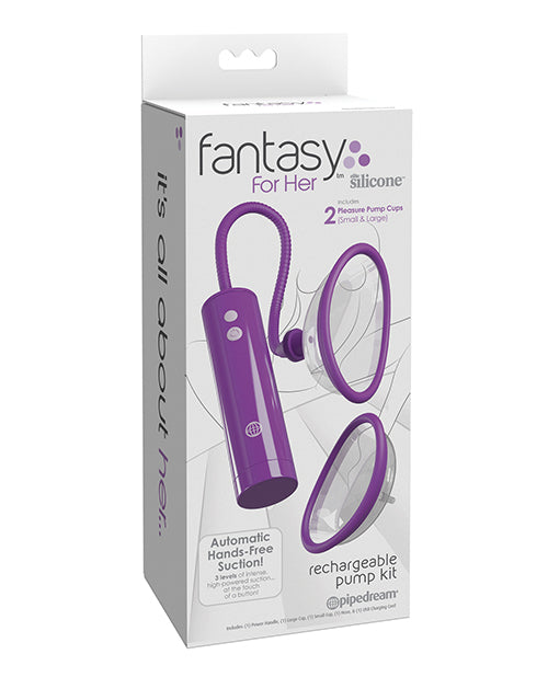 Fantasy For Her Rechargeable Pleasure Pump Kit - Purple by Pipedream Products