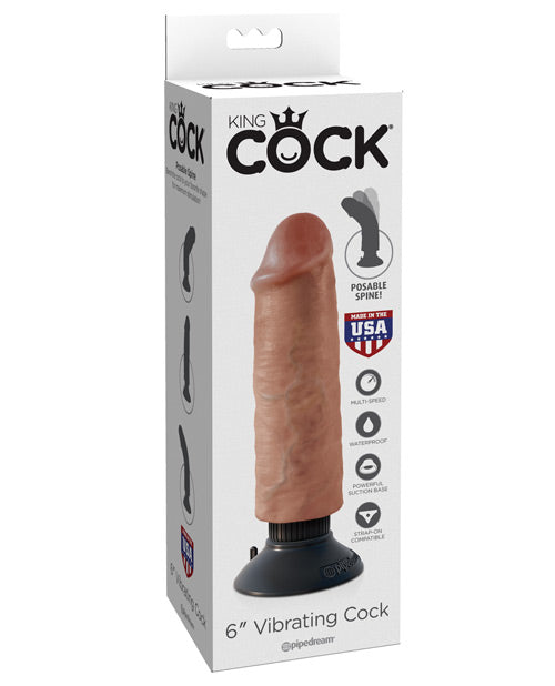 "King Cock 6"" Vibrating Cock"