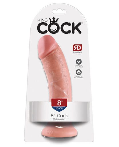 King Cock Realistic Suction Cup 8" Dong - Flesh by Pipedream Products