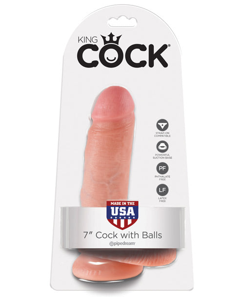 "King Cock 7"" Cock W/balls" by Pipedream Products